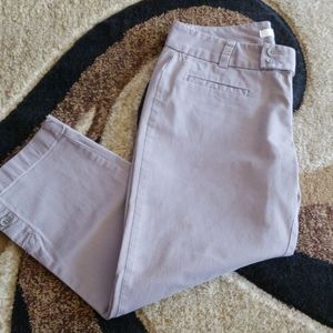 Loft Khaki Cropped Capri